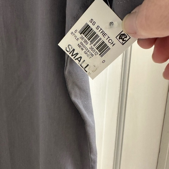 NWT Alfani Men's Short-Sleeve‎ Modern Stretch Dobby Shirt Small - Picture 6 of 6